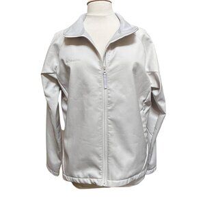 Columbia Herald Square Womens XL White Full-Zip Jacket Lightweight Fleece